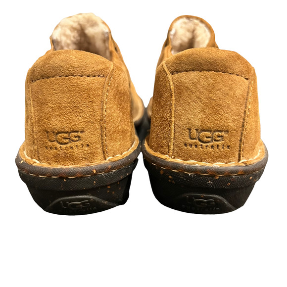 UGG Womens Brown Slip-On Leather Oleander Shearling Fur Lined Shoes Size 8 US - Picture 3 of 7